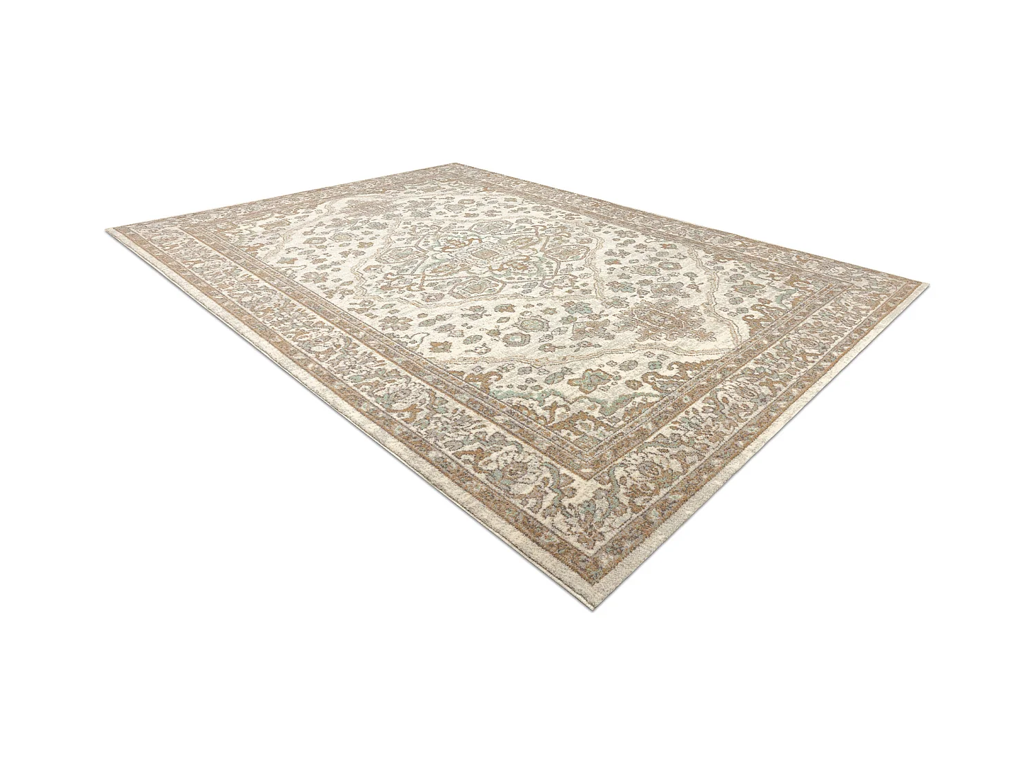 Tapis en laine SOHO 477.01.LA100 OSTA - Ornement, rougette beige 135x200 cm