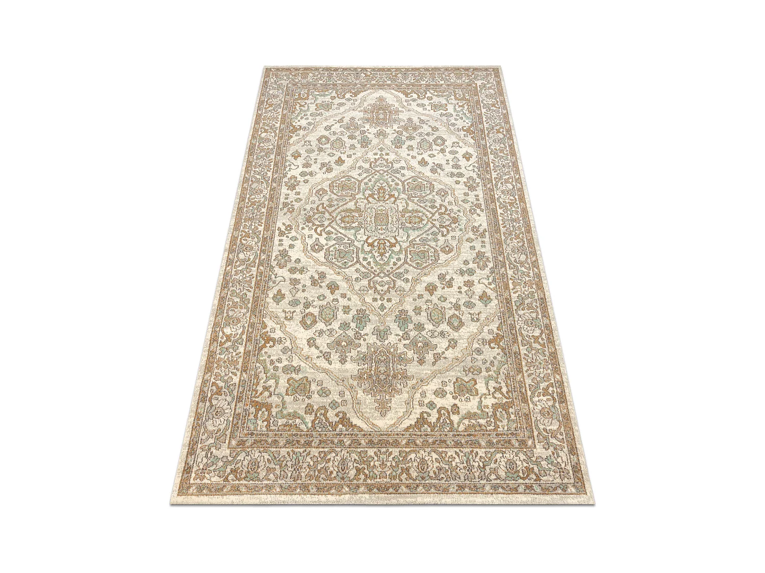 Tapis en laine SOHO 477.01.LA100 OSTA - Ornement, rougette beige 135x200 cm