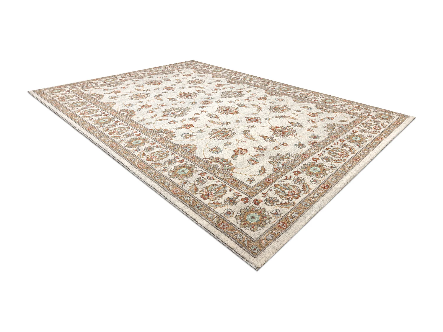 Tapis en laine SOHO 477.15.LA102 OSTA Ornement, cadre naturel beige 240x340 cm