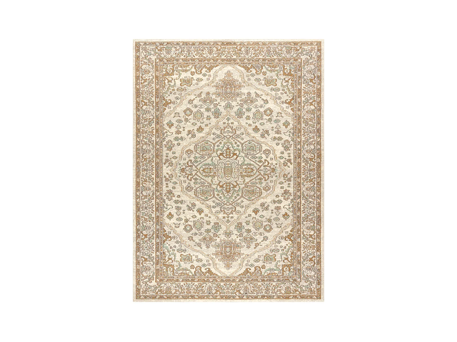 Tapis en laine SOHO 477.01.LA100 OSTA - Ornement, rougette beige 80x160 cm