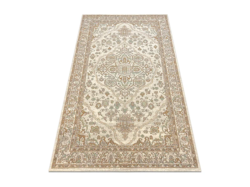 Tapis en laine SOHO 477.01.LA100 OSTA - Ornement, rougette beige 80x160 cm