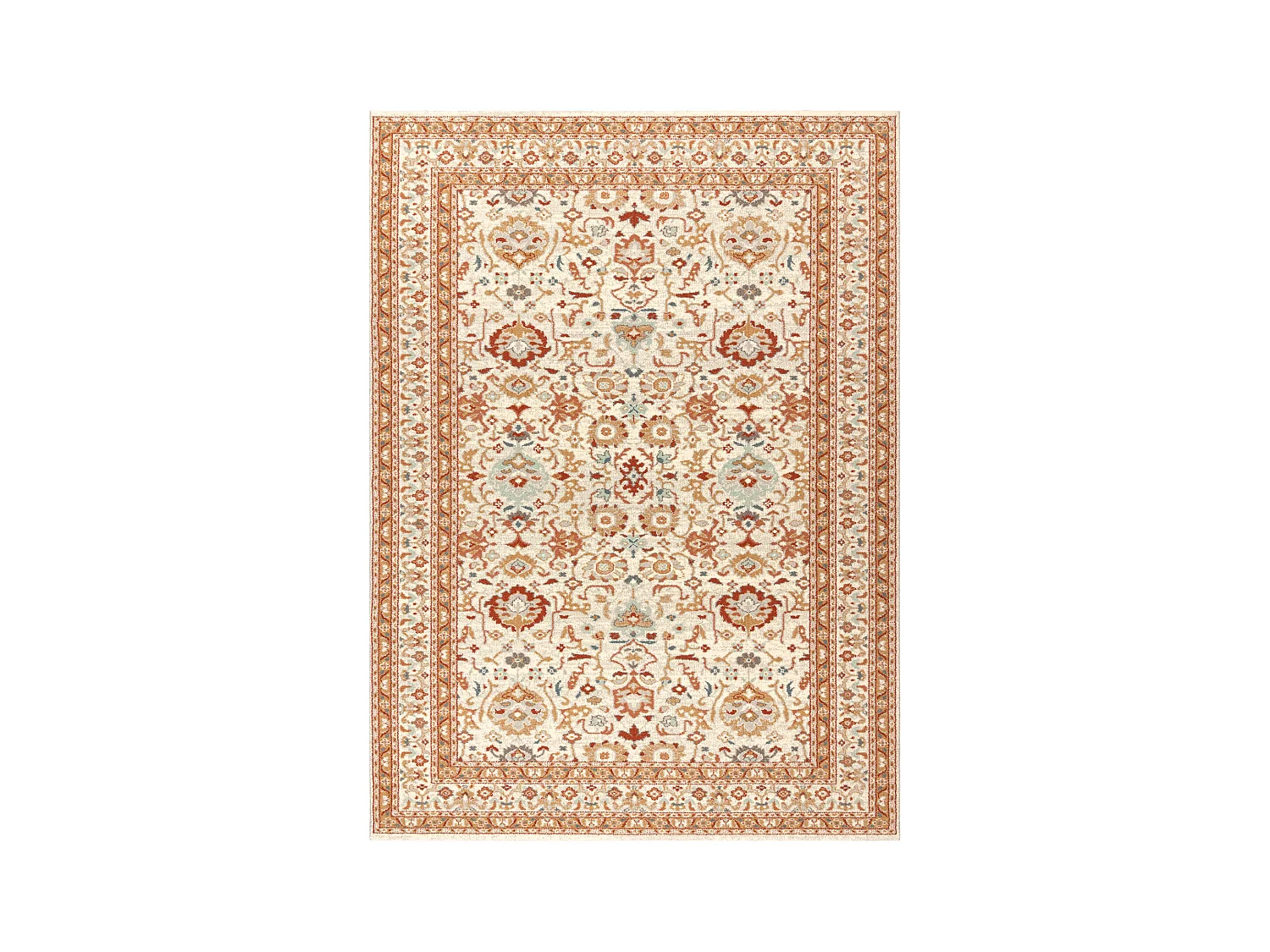 Tapis en laine SOHO 477.26.LA100 OSTA Ornement, cadre naturel beige /  200x300 cm