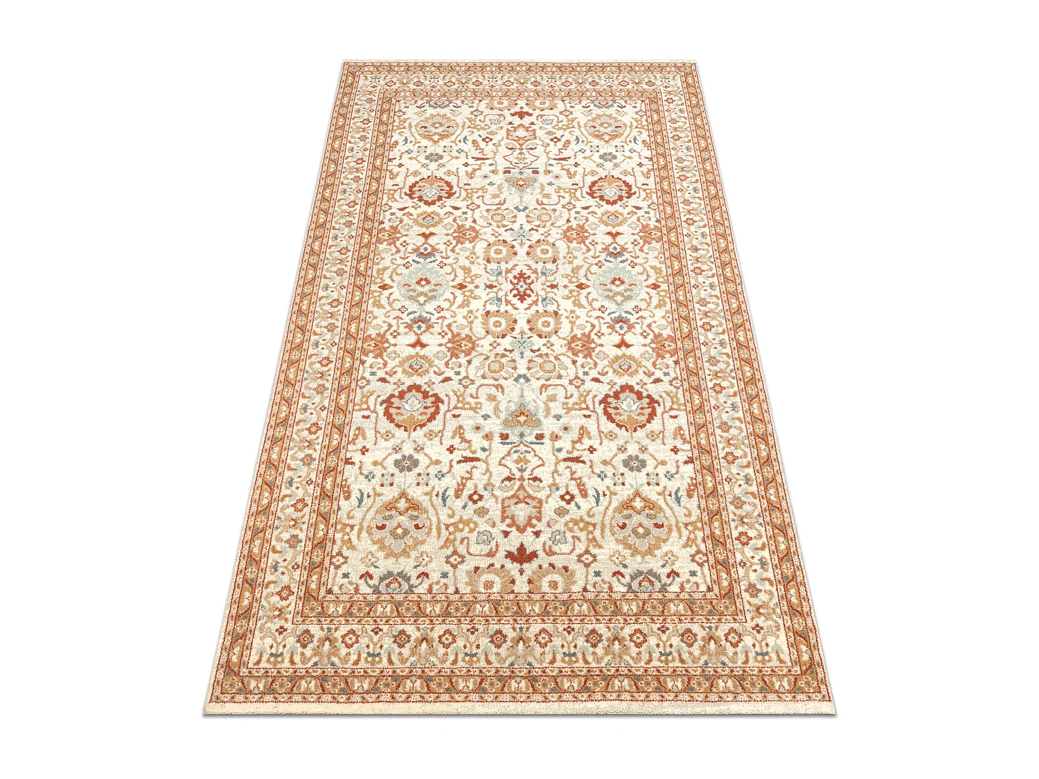 Tapis en laine SOHO 477.26.LA100 OSTA Ornement, cadre naturel beige /  200x300 cm