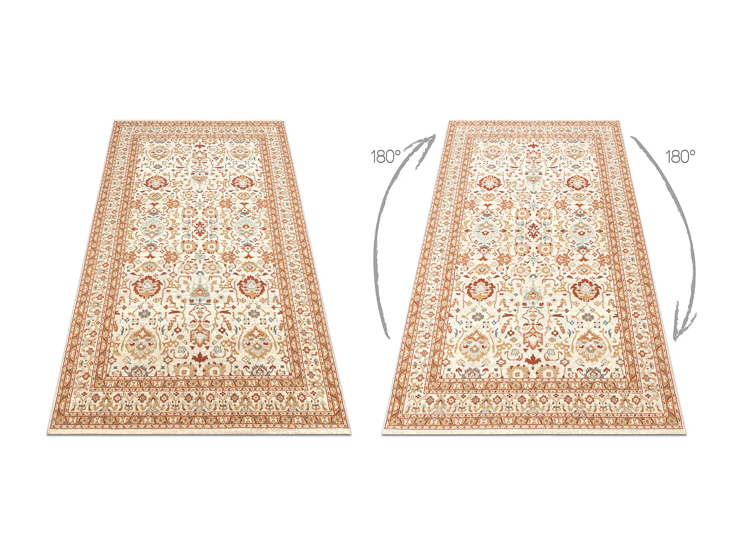 Tapis en laine SOHO 477.26.LA100 OSTA Ornement, cadre naturel beige /  200x300 cm