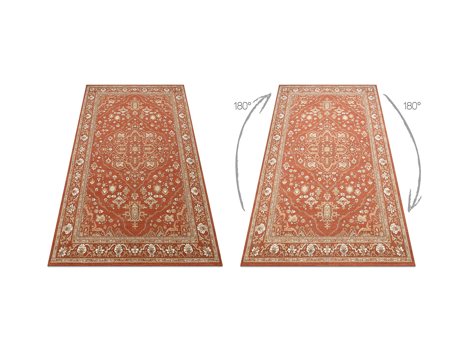 Tapis en laine SOHO 477.01.LA301 OSTA Ornement, cadre naturel terre cu 240x340 cm