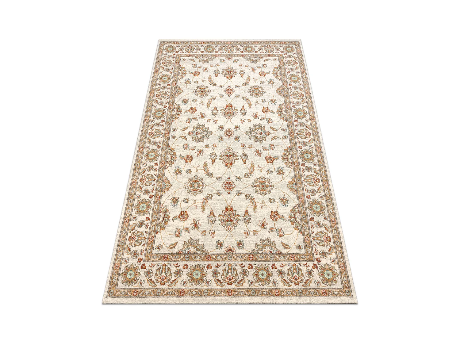 Tapis en laine SOHO 477.15.LA102 OSTA Ornement, cadre naturel beige /  200x300 cm