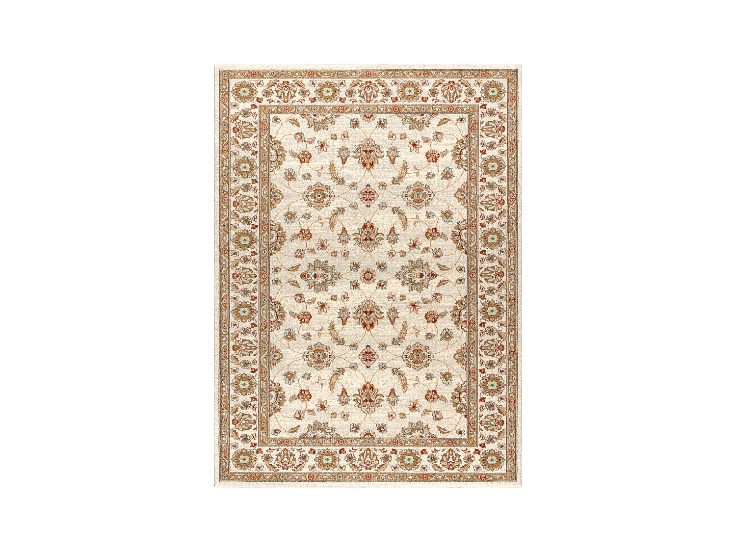 Tapis en laine SOHO 477.15.LA102 OSTA Ornement, cadre naturel beige /  200x300 cm