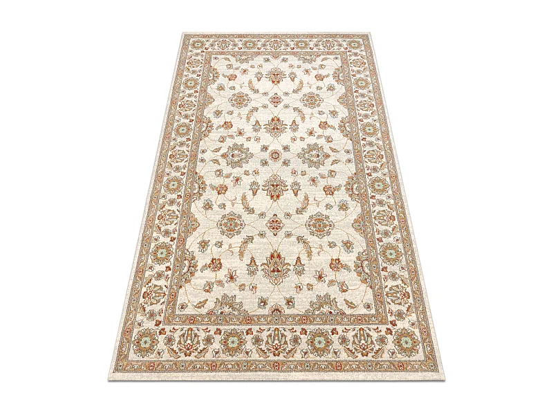 Wollteppich SOHO 477.15.LA102 OSTA Ornament, Rahmen natur beige 200x300 cm