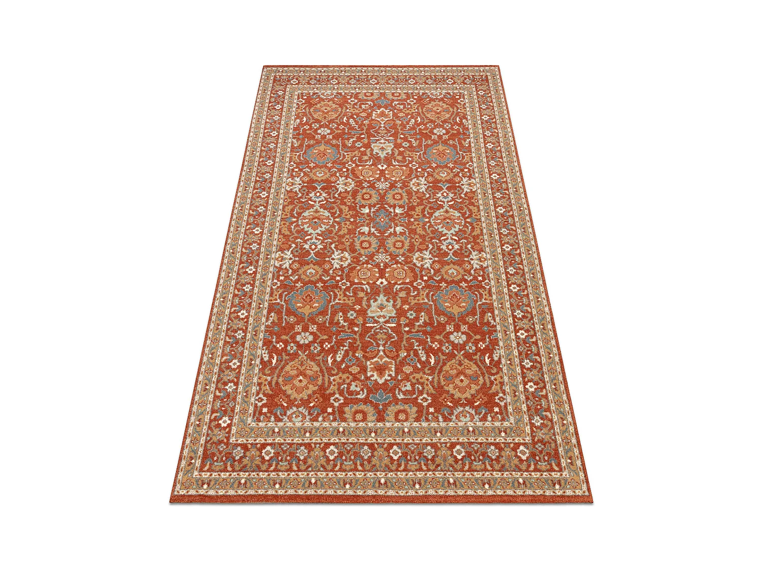 Tapis en laine SOHO 477.26.LA300 OSTA Ornement, cadre naturel terre cu 80x160 cm