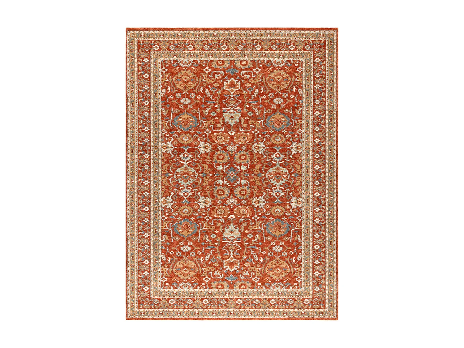 Tappeto in lana SOHO 477.26.LA300 OSTA Ornamento, cornice naturale ter 80x160 cm