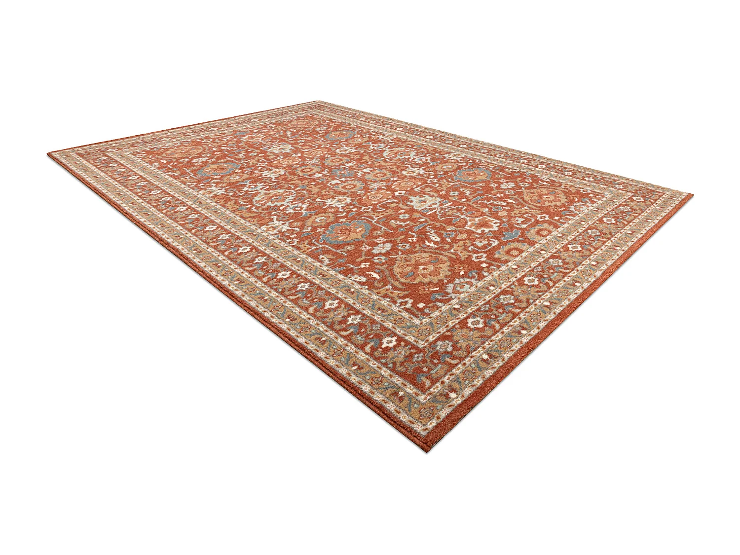 Tappeto in lana SOHO 477.26.LA300 OSTA Ornamento, cornice naturale ter 80x160 cm