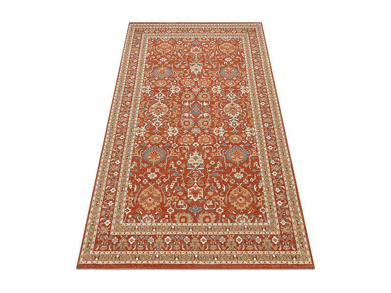 Tappeto in lana SOHO 477.26.LA300 OSTA Ornamento, cornice naturale ter 80x160 cm