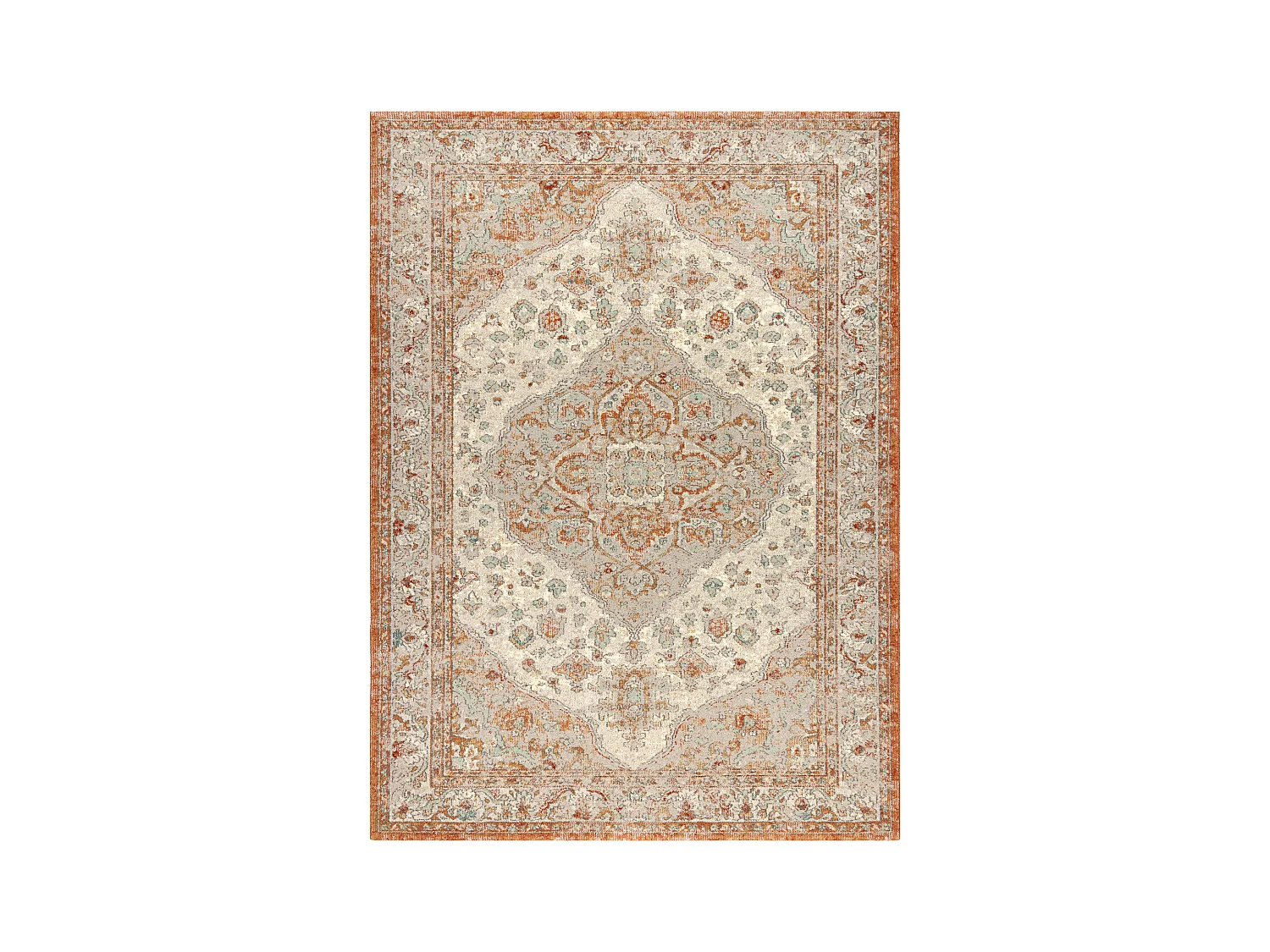 Tapis en laine SOHO 477.01.LA112 OSTA - Ornement, rougette, naturel te 120x170 cm