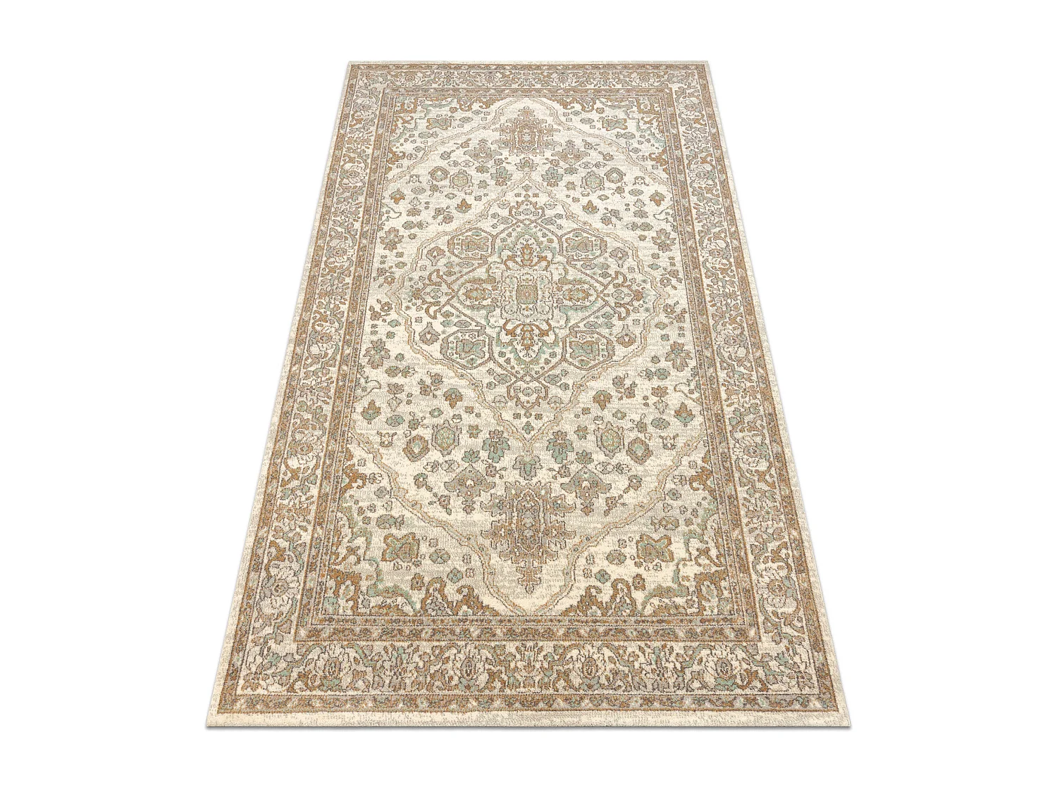 Tapis en laine SOHO 477.01.LA100 OSTA - Ornement, rougette beige 200x300 cm