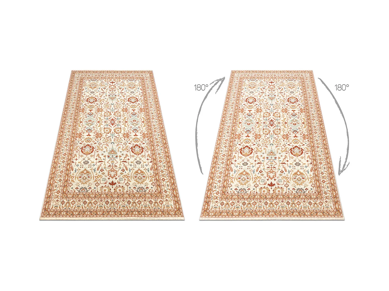 Tapis en laine SOHO 477.26.LA100 OSTA Ornement, cadre naturel beige /  160x240 cm