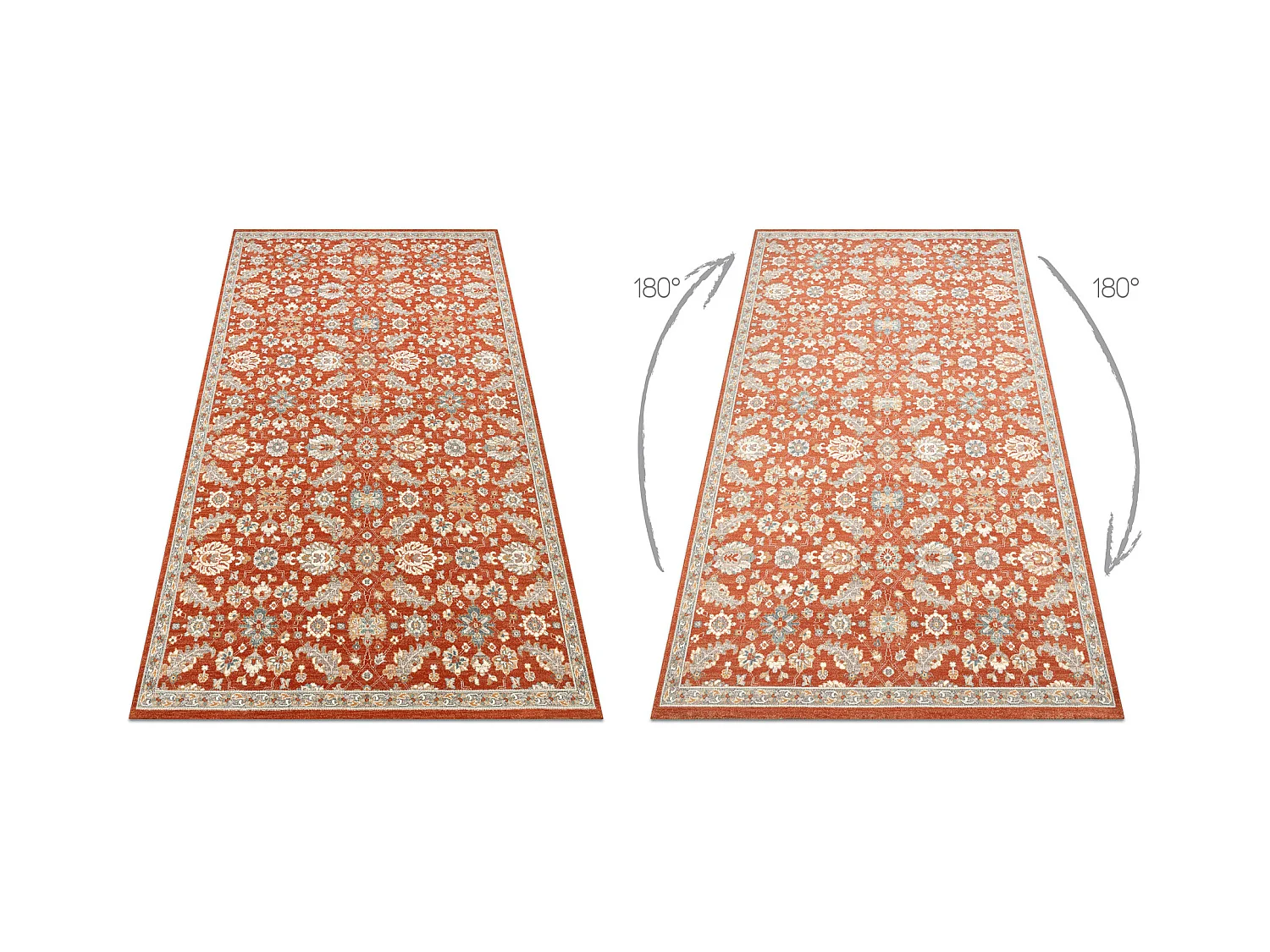 Tapis en laine SOHO 477.07.LA300 OSTA - Fleurs, cadre, naturel terre c 160x240 cm