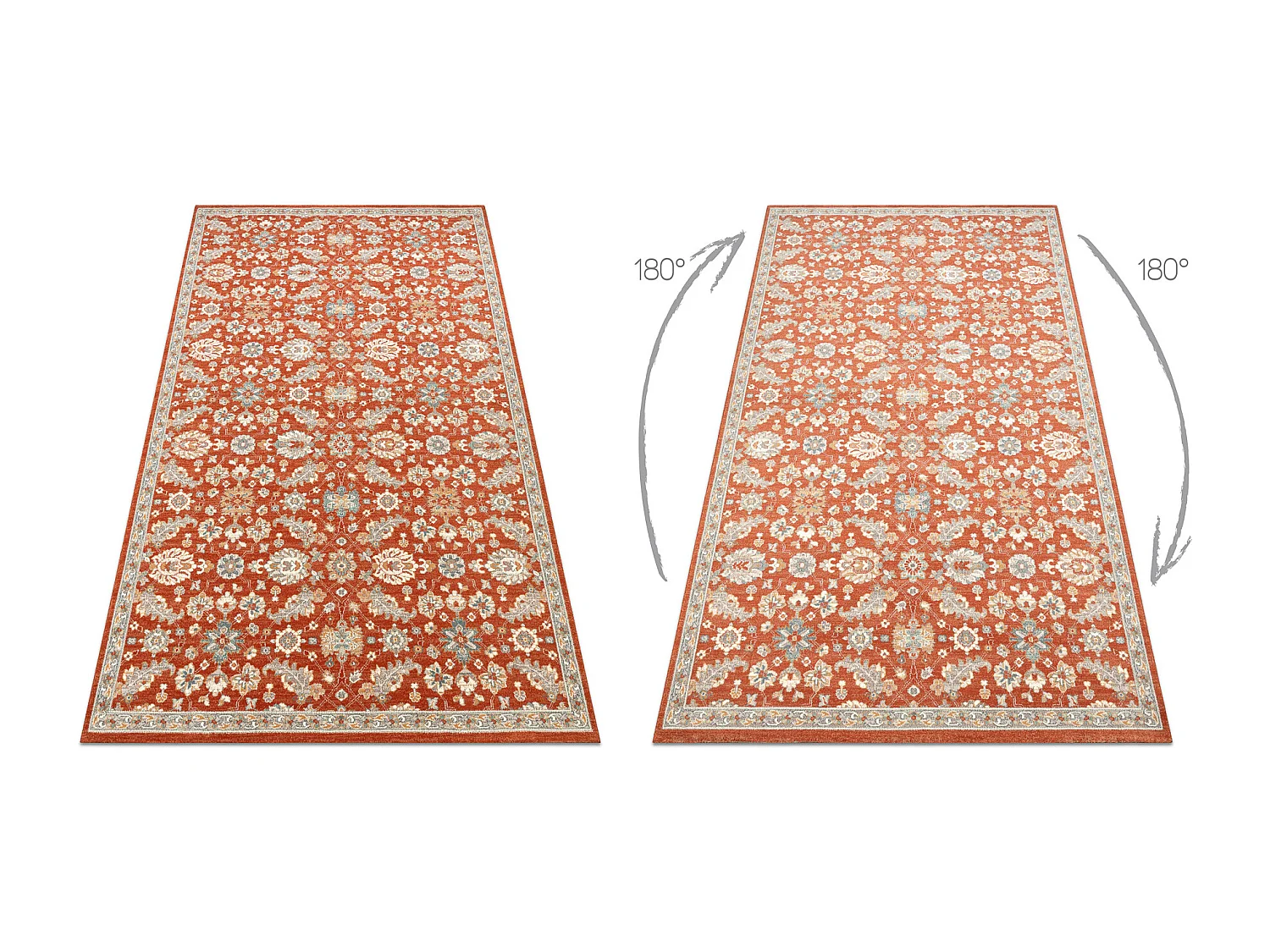 Tappeto in lana SOHO 477.07.LA300 OSTA - Fiori, cornice, naturale terr 160x240 cm