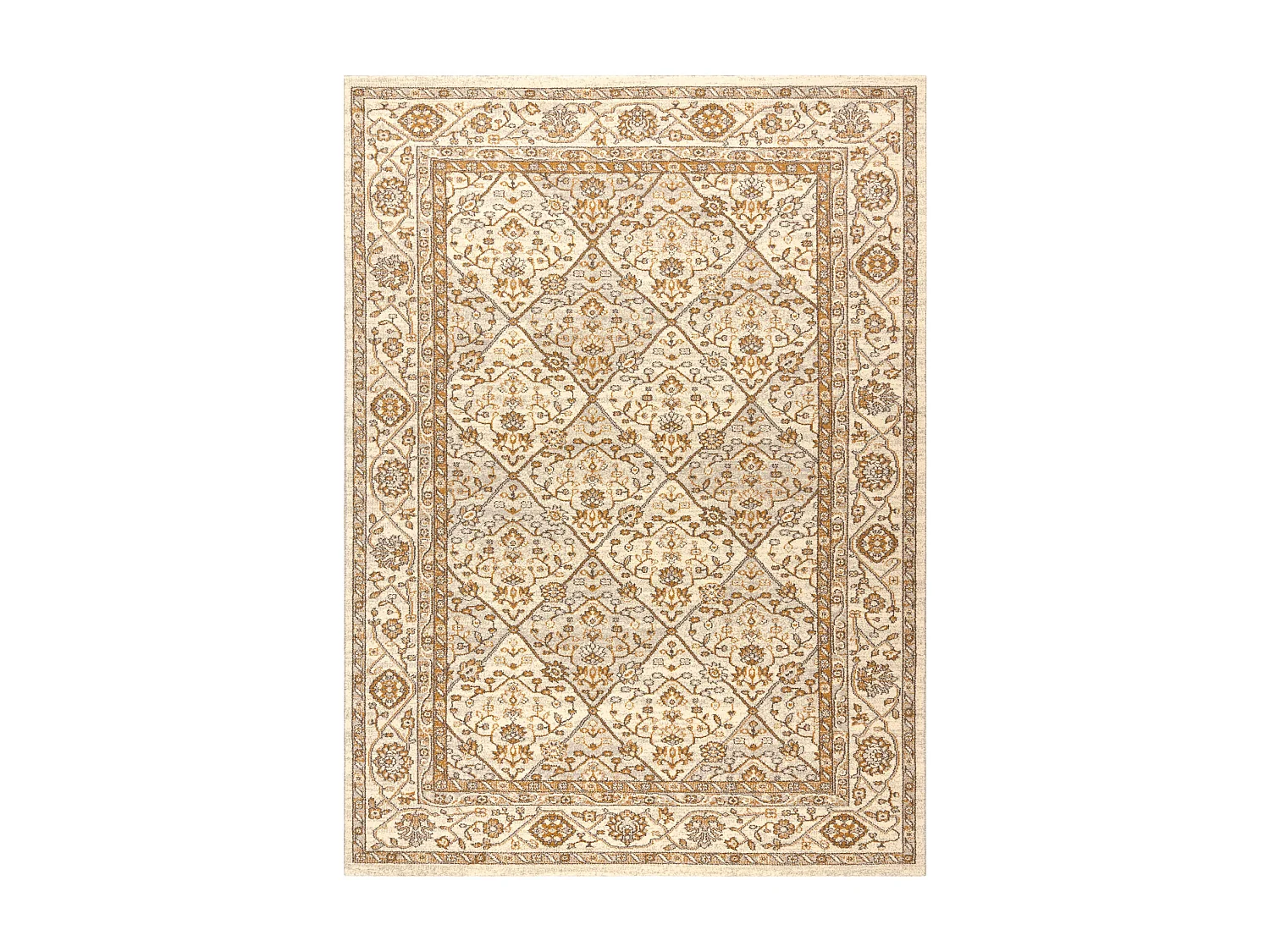 Dywan SOHO 477.27.LA100 wełniany OSTA - Romby, ramka geometryczny nat 200x300 cm