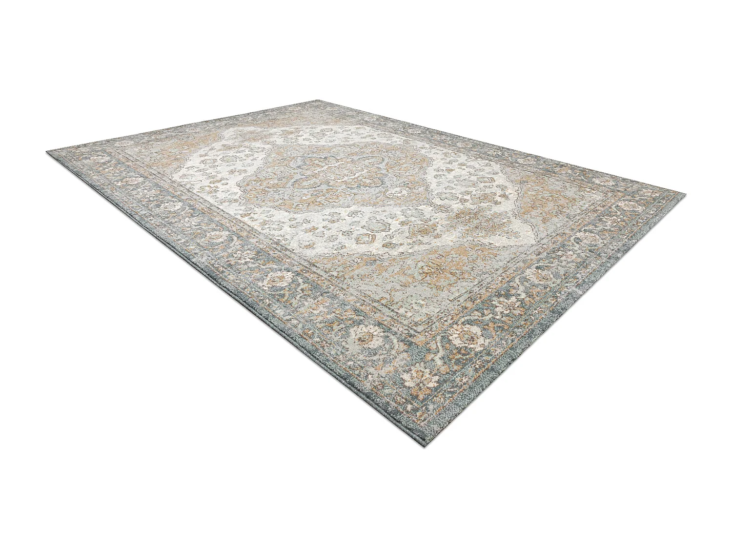 Alfombra de lana SOHO 477.01.LA113 OSTA - Ornamento, rosetón, natural 80x160 cm