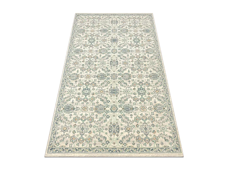 Wollteppich SOHO 477.07.LA102 OSTA - Ornament, Rosette, natural grün  160x240 cm