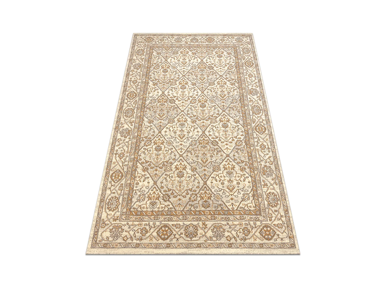Tapis en laine SOHO 477.27.LA100 OSTA - Losange, cadre géométrique n 160x240 cm