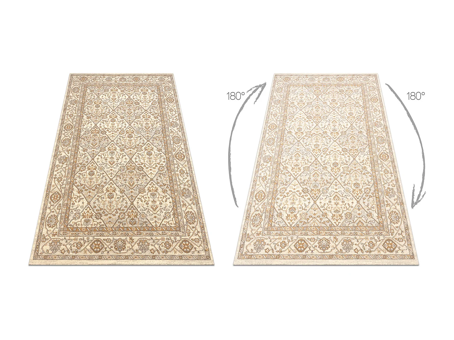 Tapis en laine SOHO 477.27.LA100 OSTA - Losange, cadre géométrique n 160x240 cm