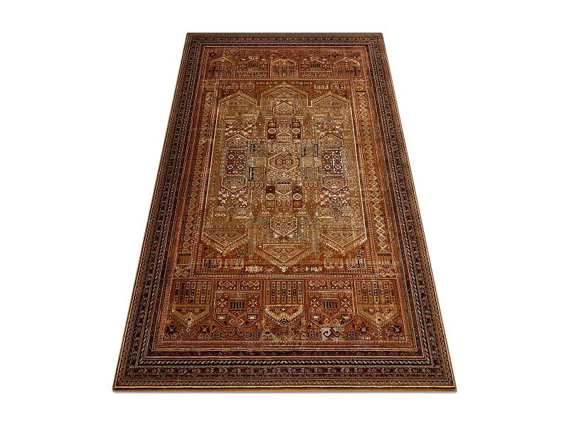 Alfombra de lana OMEGA SIRAN oriental latón marrón 200x300 cm