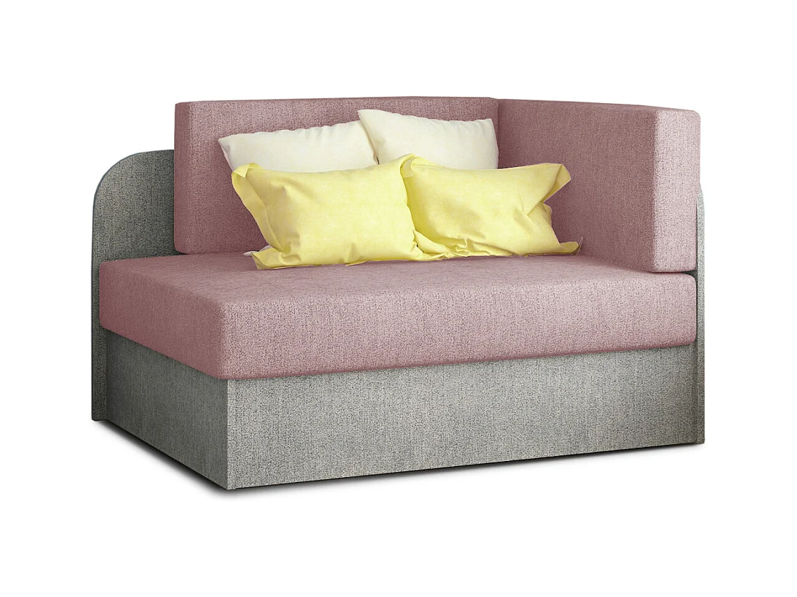 Chauffeuse/Lit enfant ZAYAH en tissu - Rose