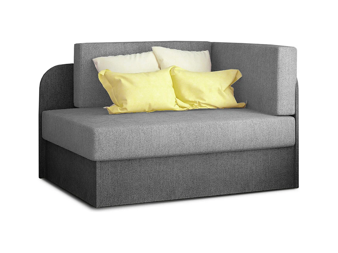 Chauffeuse/Lit enfant ZAYAH en tissu - Gris clair