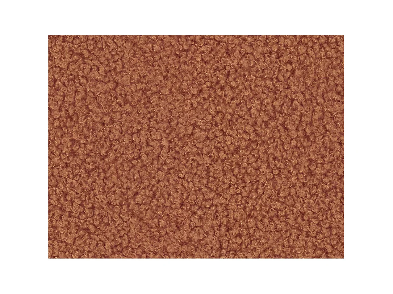 Canapé FARAH d'angle réversible et convertible 4 places en tissu bouclette - Terracotta