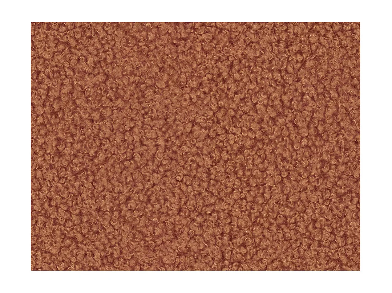 Canapé FARAH d'angle réversible et convertible 4 places en tissu bouclette - Terracotta