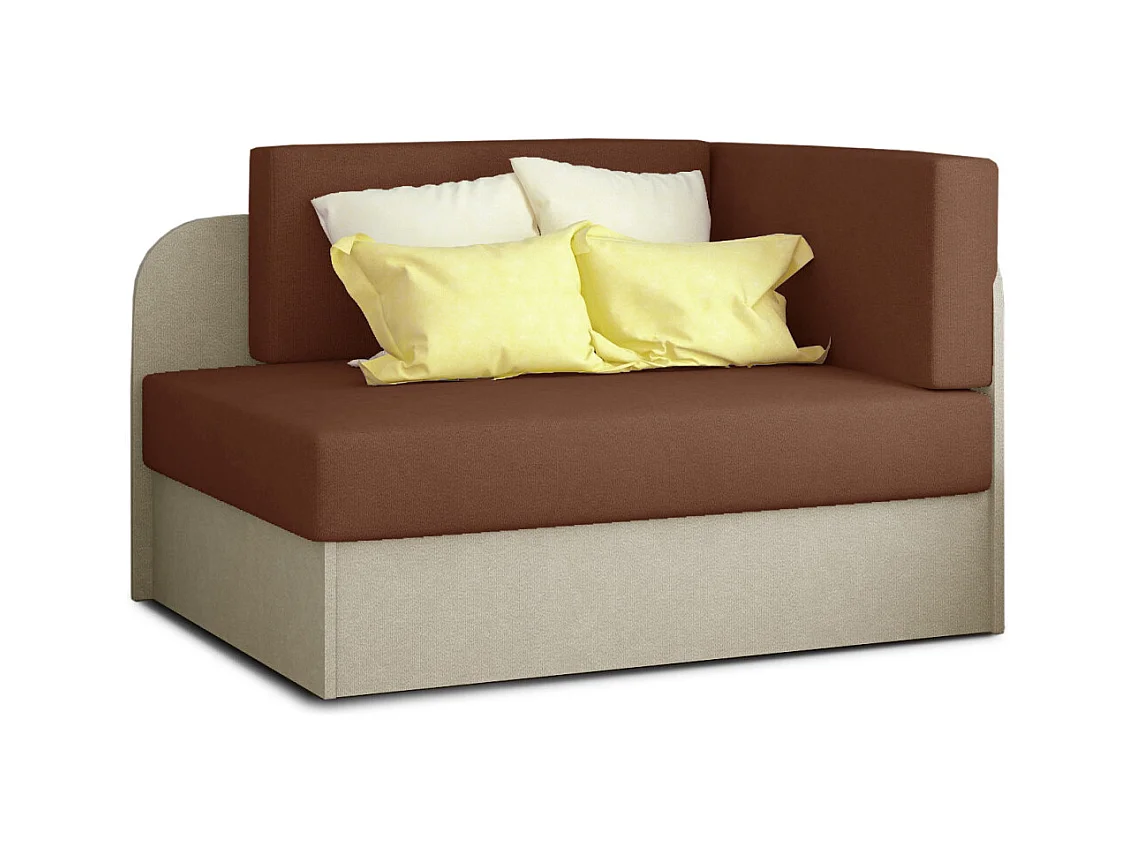 Chauffeuse/Lit enfant ZAYAH en tissu - Beige/taupe