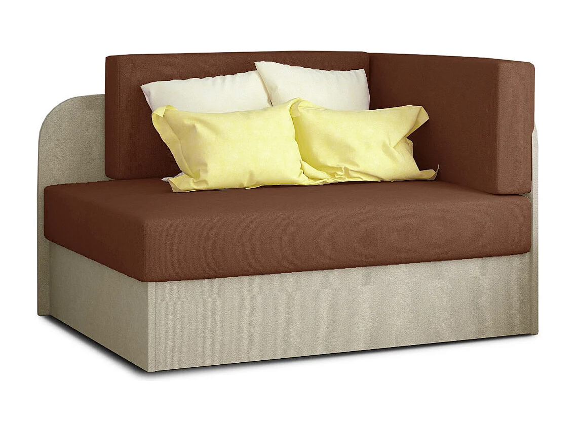 Chauffeuse/Lit enfant ZAYAH en tissu - Beige/taupe