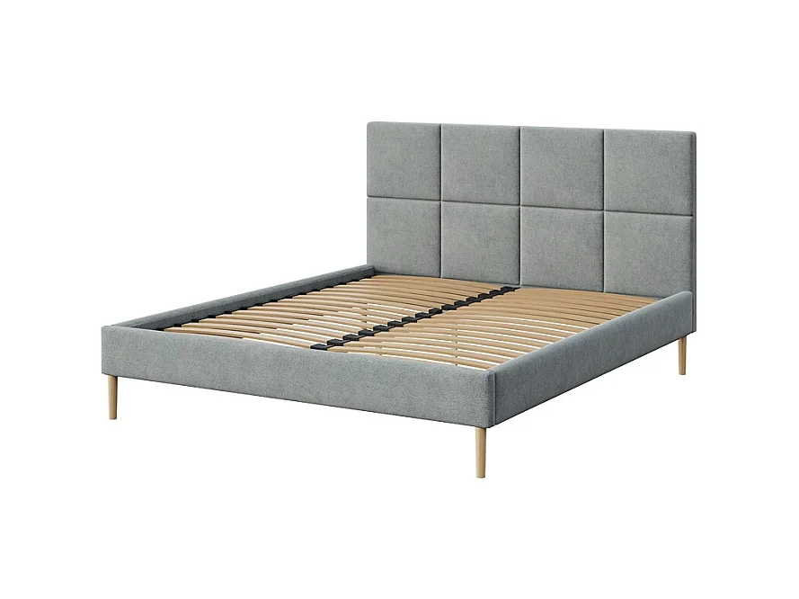 Mesonica Alano Lit, carrés gris, 160x200