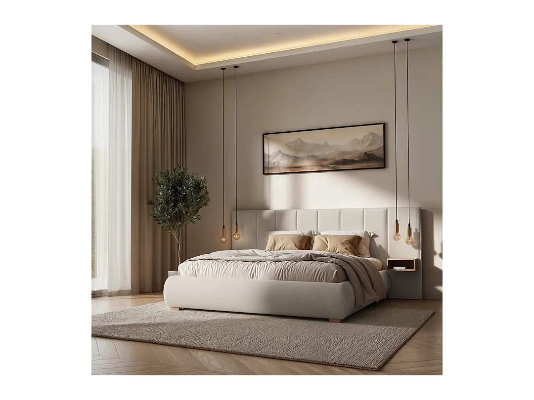 Mesonica Fioro Lit, rayures beige, 140x200