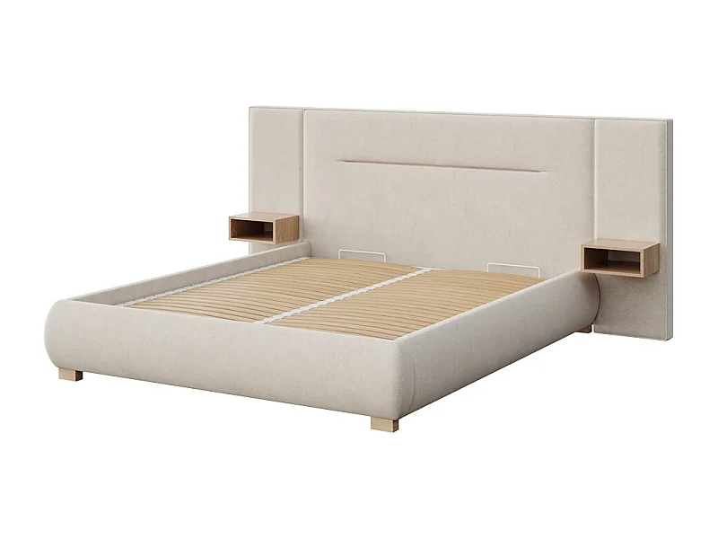 Mesonica Fioro Bed, beige lijn, 160x200