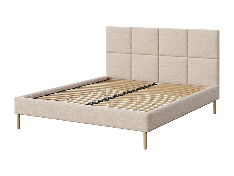 Mesonica Alano Bed, vierkanten crème, 180x200