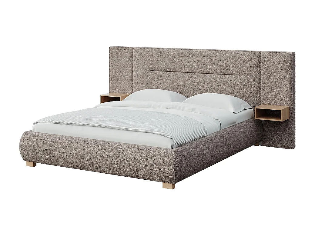 Mesonica Fioro Bed, lijn bruin, 180x200
