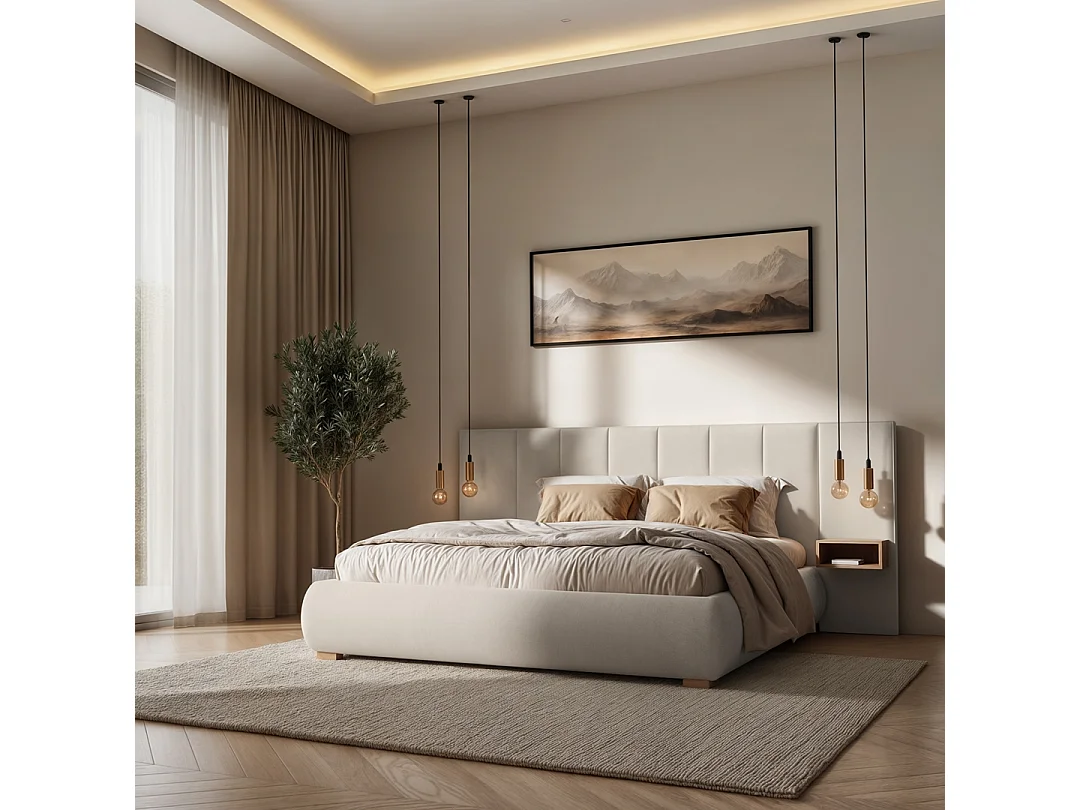 Mesonica Fioro Lit, rayures beige, 180x200