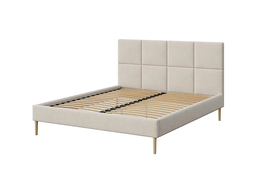 Mesonica Alano Lit, carrés beige, 160x200