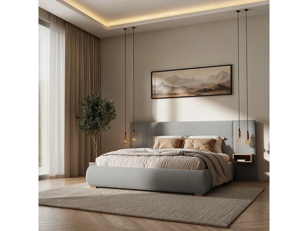 Mesonica Fioro Lit, ligne gris, 160x200