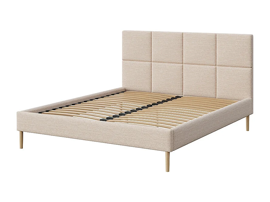 Mesonica Alano Lit, carrés Crème, 140x200