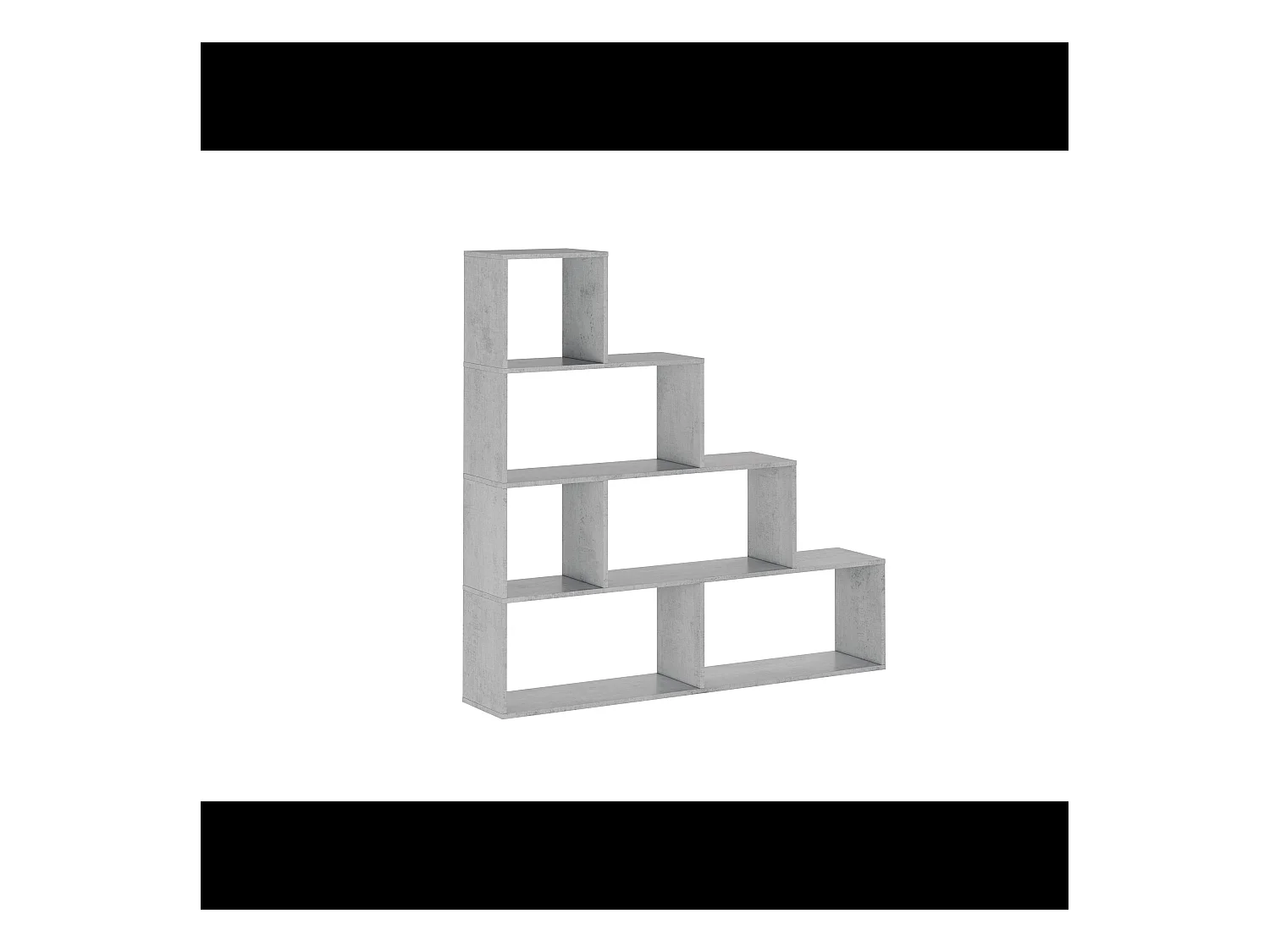 Libreria Design Zig Zag Scaffale Mensola Moderna 6 Vani A Giorni E Ripiani Mobile per Libri per Soggiorno Salotto Camera Studio 143 x 144.9 x 27.9 Cm Grigio Cemento