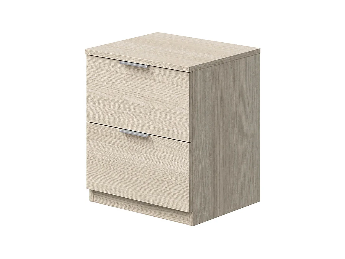 Comodino Con 2 Cassetti Per Camera Da Letto Cameretta Ragazzi Studio Ingresso Com&ograve; Settimino Zona Notte 38 x 33,5 x 45 cm Cm Colore Rovere