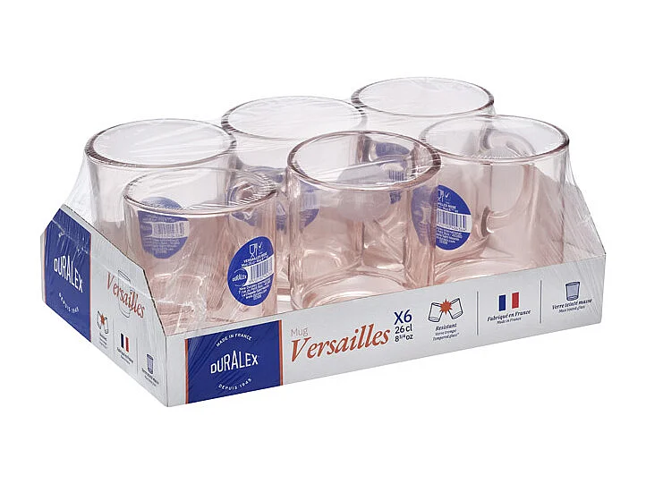 Mug Versailles Lys rose 26 cl (lot de 6)