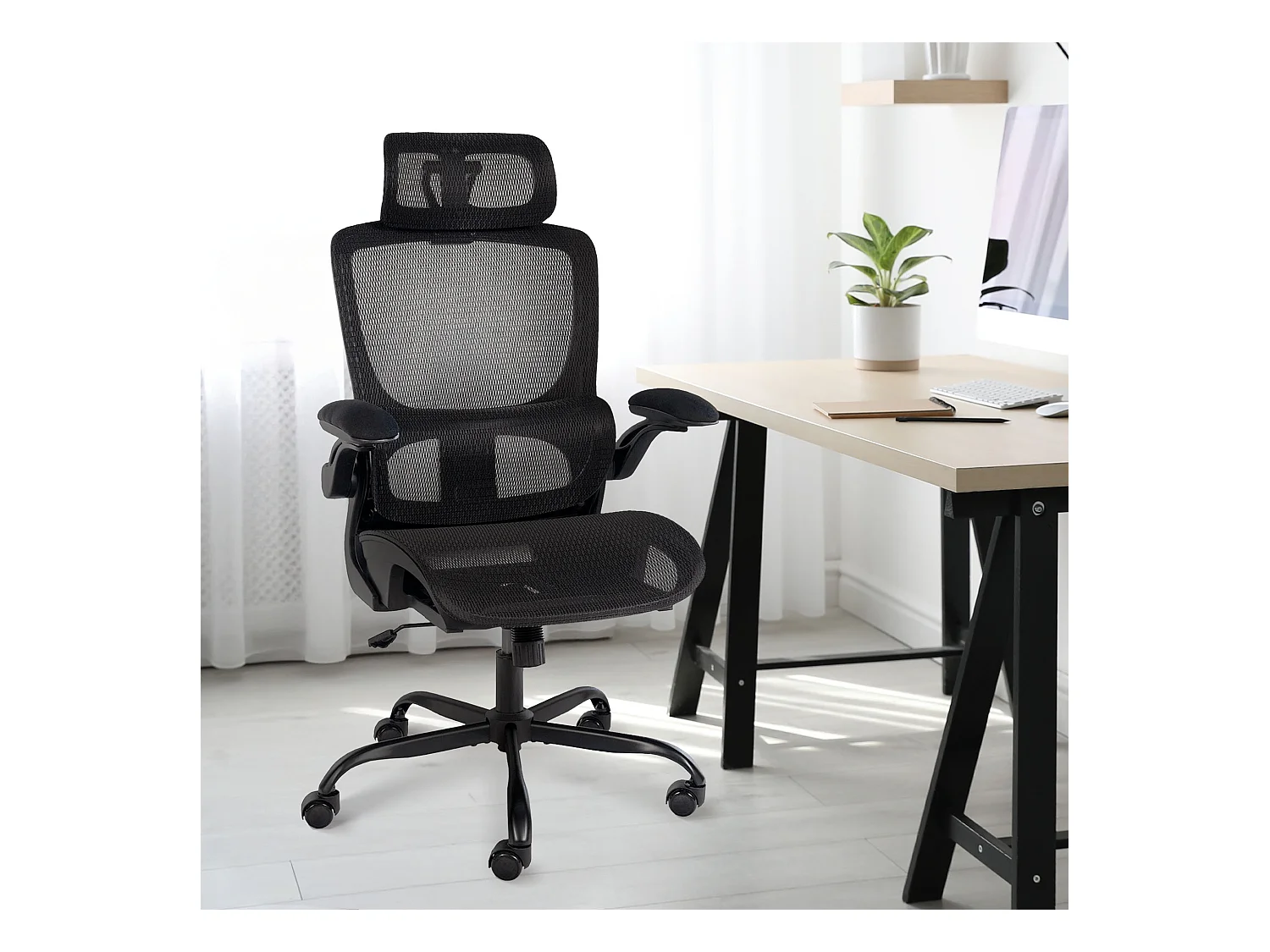 Chaise de bureau - Plastique - Noir - Kaylee