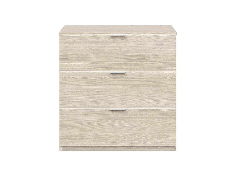 Cassettiera 3 Cassetti Comodino Senza Piedi Comò Mobile Camera da Letto Salvaspazio Finitura Antigraffio Design Minimal Moderno Arredo Casa 77 x 38 x 80 Cm Rovere
