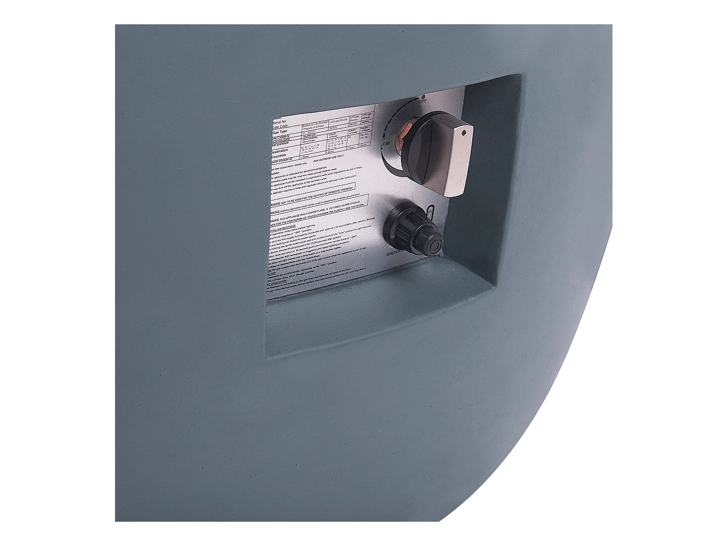 Braséro de jardin INDUS Gris