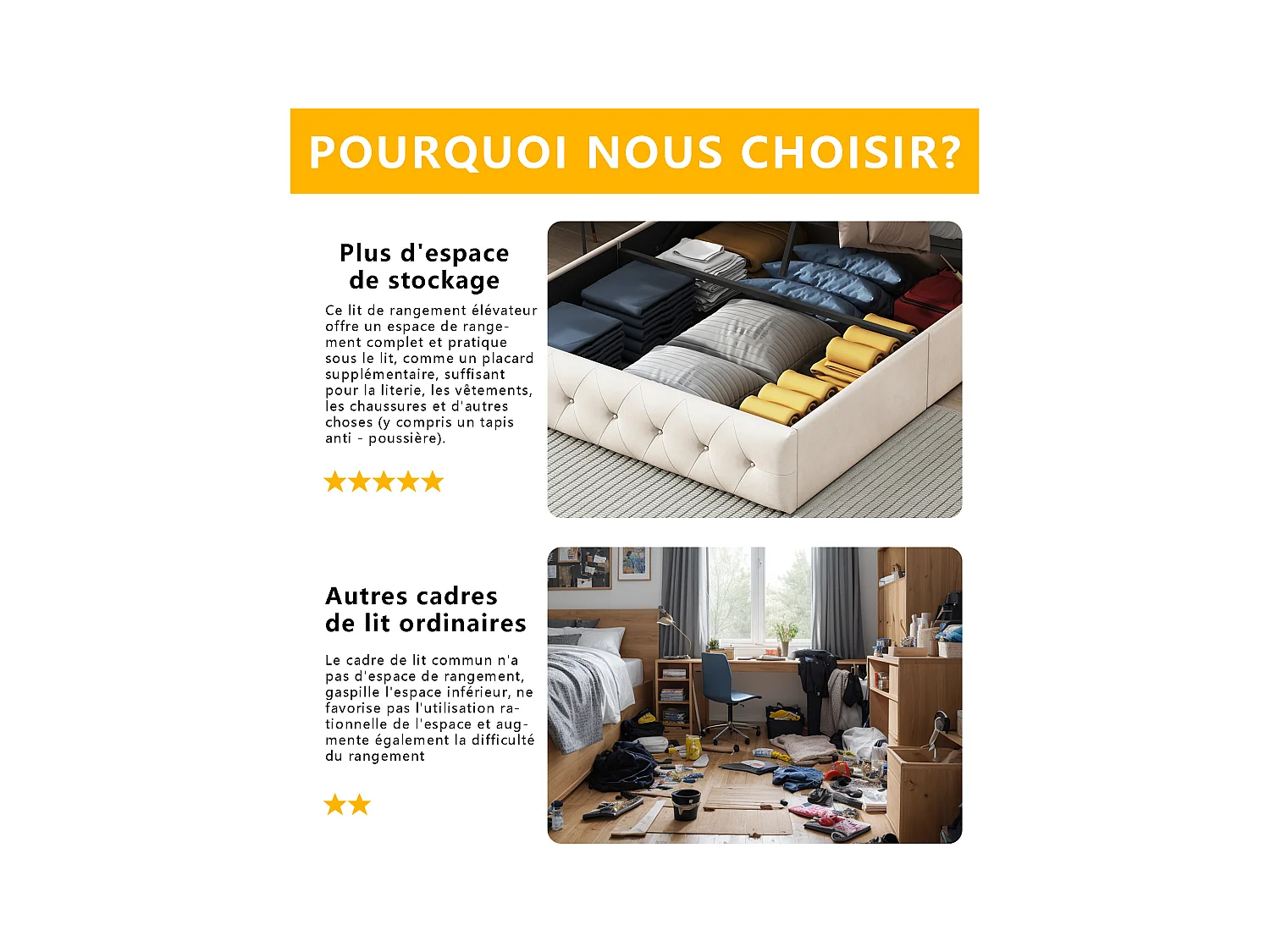 Lit Adulte 140x200 cm Lit Coffre 2 personnes en velours, Lit hydraulique avec tête de lit, Sommier, Beige