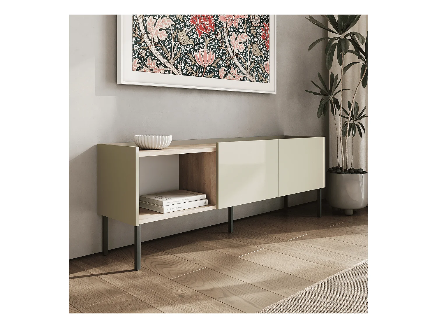 Meuble TV 150 cm Banc Télé Banc pour Salon